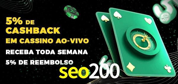 Promoções do cassino ao Vivo seo200